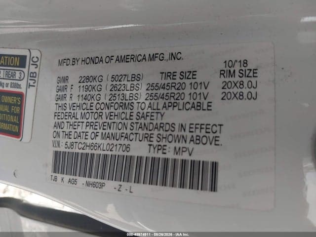 2019 ACURA RDX A-SPEC PACKAGE 9