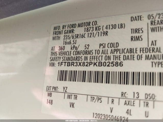 2023 FORD TRANSIT-250 CARGO VAN 9