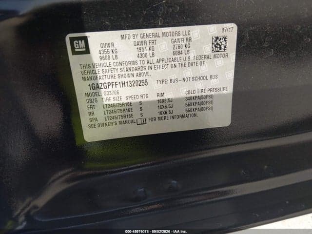 2017 CHEVROLET EXPRESS 3500 LT 9