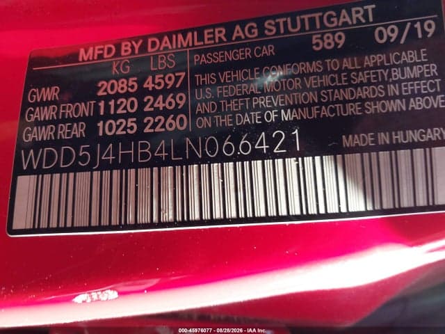 2020 MERCEDES-BENZ CLA 250 4MATIC 9