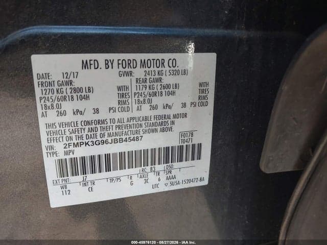 2018 FORD EDGE SE 9