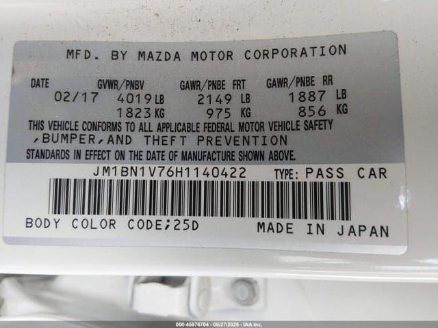 2017 MAZDA MAZDA3 TOURING 9