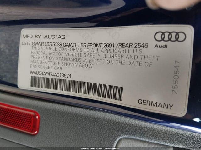 2018 AUDI S4 3.0T PREMIUM PLUS 9