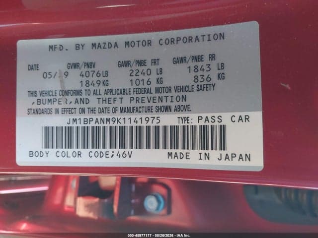 2019 MAZDA MAZDA3 PREMIUM PACKAGE 9