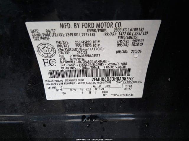 2017 FORD FLEX LIMITED 9