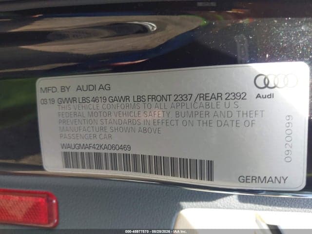 2019 AUDI A4 40 PREMIUM 9