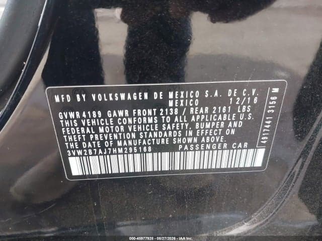 2017 VOLKSWAGEN JETTA 1.4T S 9