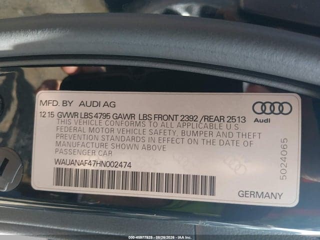 2017 AUDI A4 PREMIUM 9