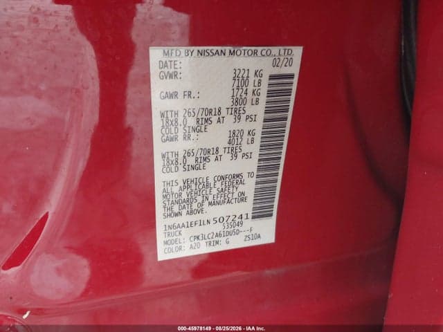 2020 NISSAN TITAN 9