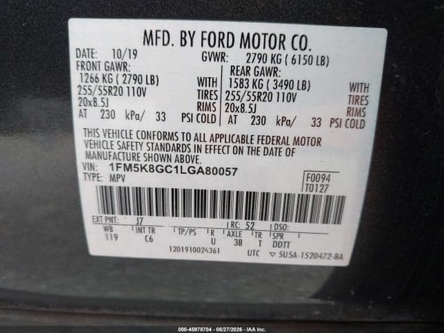 2020 FORD EXPLORER ST 9