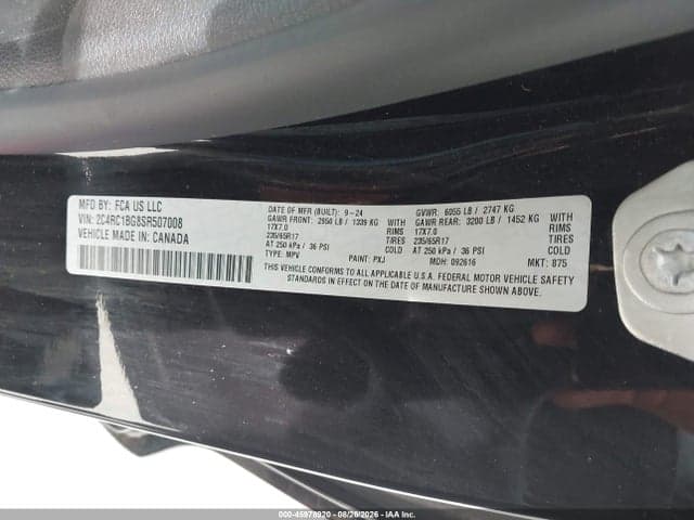 2025 CHRYSLER PACIFICA SELECT 9