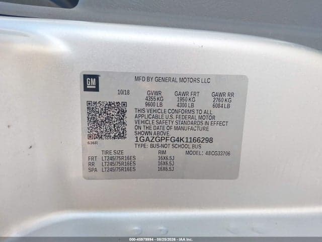 2019 CHEVROLET EXPRESS 3500 LT 9