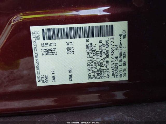 2020 NISSAN MAXIMA SL XTRONIC CVT 2
