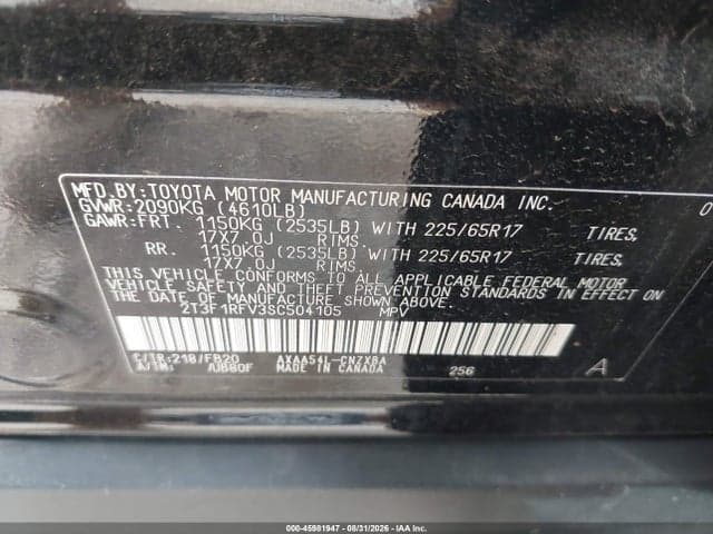 2025 TOYOTA RAV4 LE 9