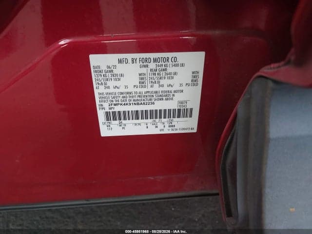 2022 FORD EDGE TITANIUM 9