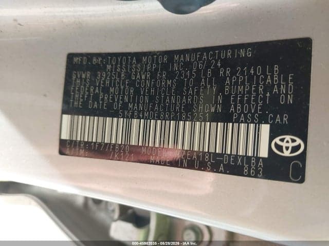 2024 TOYOTA COROLLA LE 9