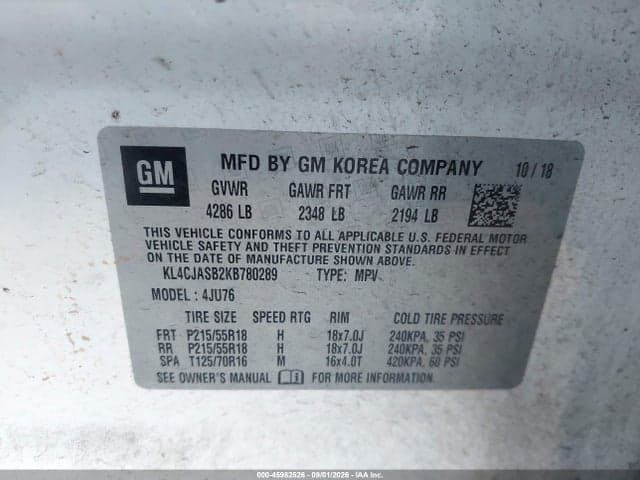 2019 BUICK ENCORE FWD PREFERRED 7