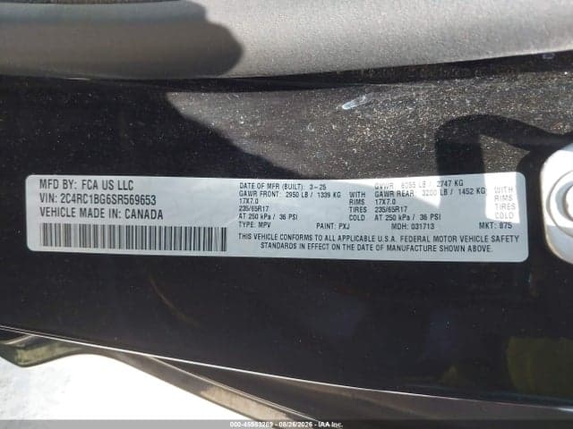 2025 CHRYSLER PACIFICA SELECT 9