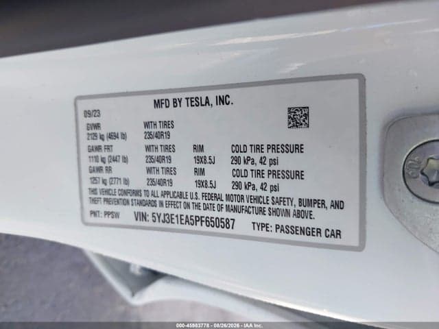 2023 TESLA MODEL 3 REAR-WHEEL DRIVE 9