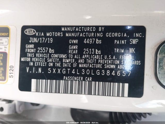 2020 KIA OPTIMA LX 9