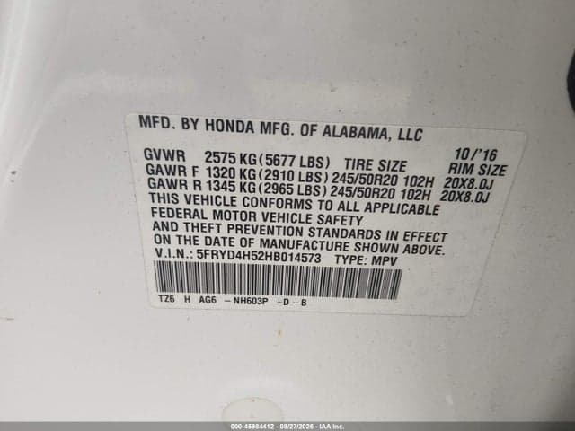 2017 ACURA MDX TECHNOLOGY PACKAGE 9