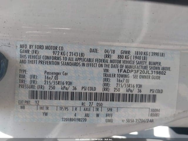 2018 FORD FOCUS SE 9