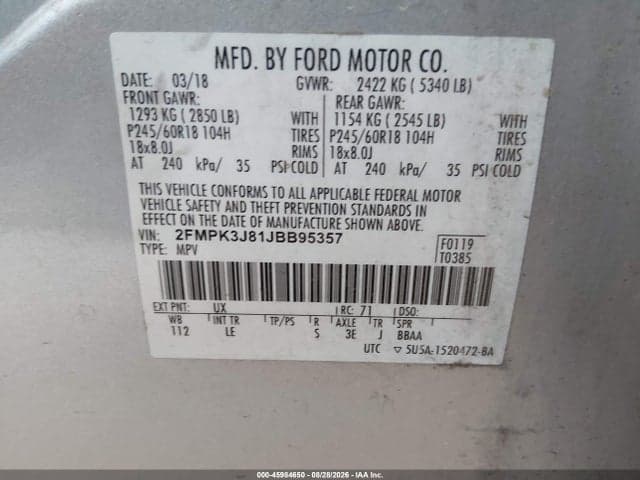 2018 FORD EDGE SEL 9