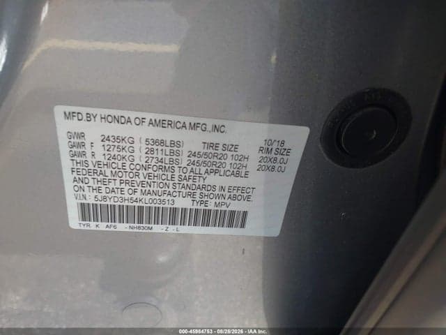2019 ACURA MDX TECH PKG 9