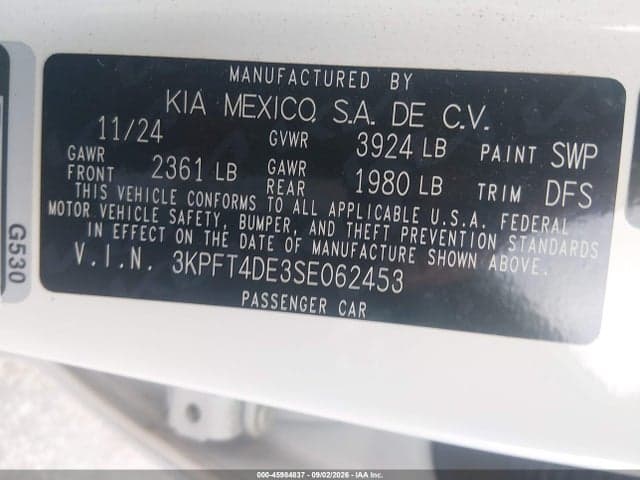 2025 KIA K4 LX 9