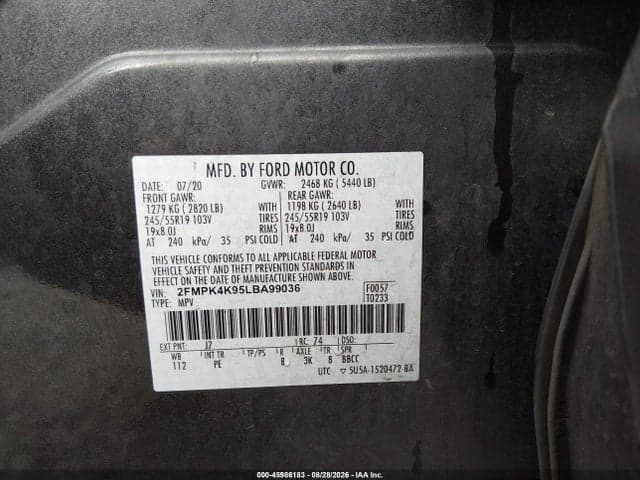2020 FORD EDGE TITANIUM 9