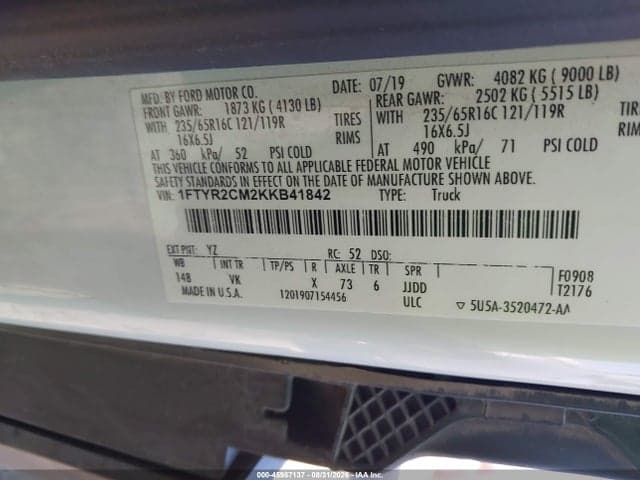 2019 FORD TRANSIT-250 9