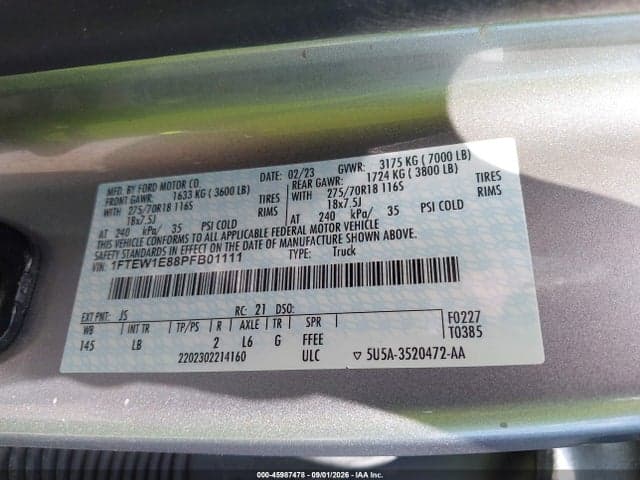 2023 FORD F-150 TREMOR 9