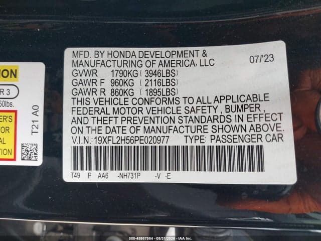 2023 HONDA CIVIC LX 9