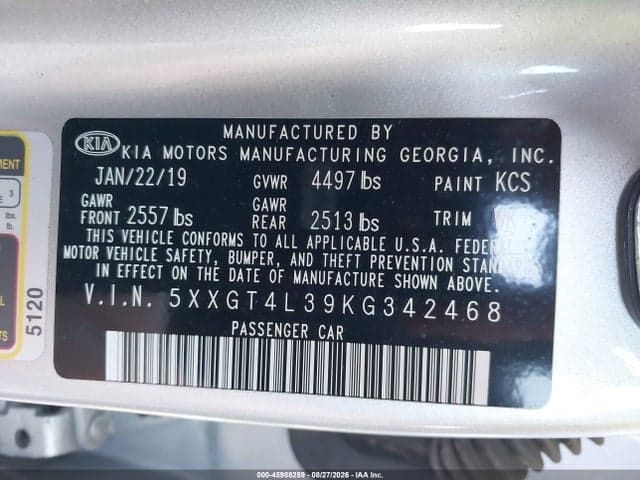 2019 KIA OPTIMA LX 9