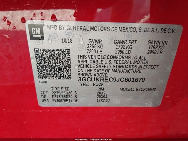 2018 CHEVROLET SILVERADO 1500 2LT 9