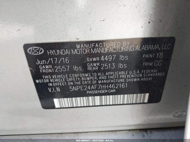 2017 HYUNDAI SONATA 9