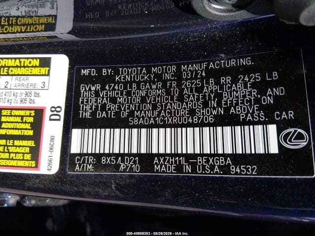2024 LEXUS ES 300H 9