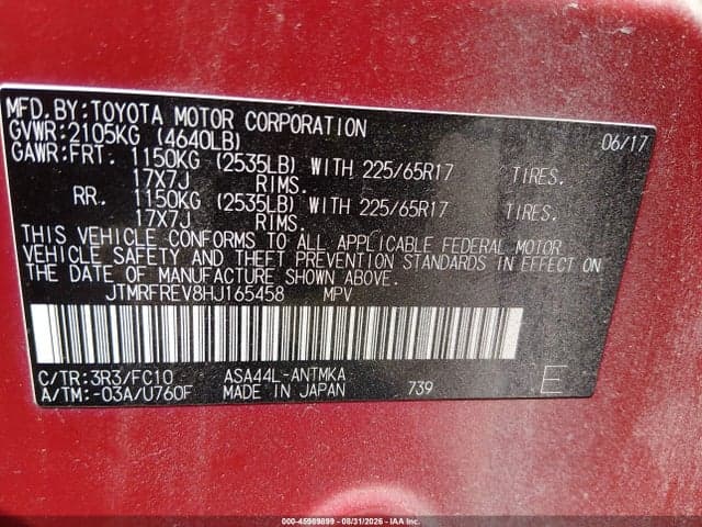 2017 TOYOTA RAV4 XLE 9