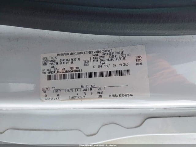 2021 FORD TRANSIT-350 CAB 9