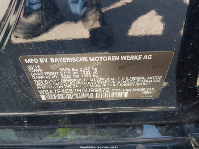 2017 BMW 740I XDRIVE 10