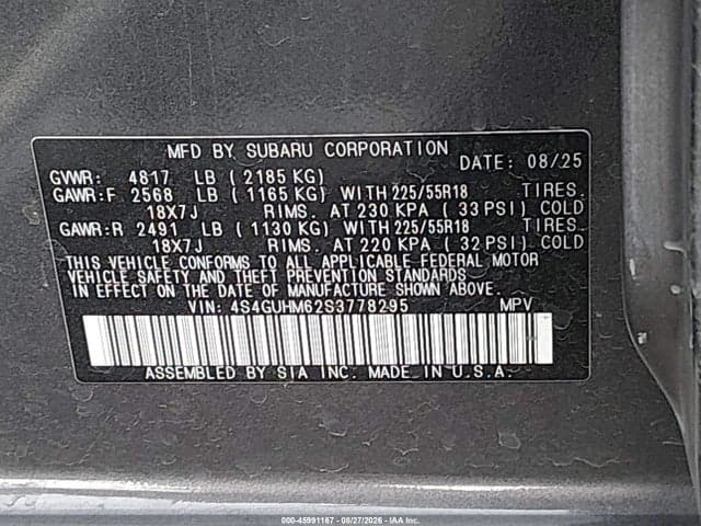 2025 SUBARU CROSSTREK LIMITED 9