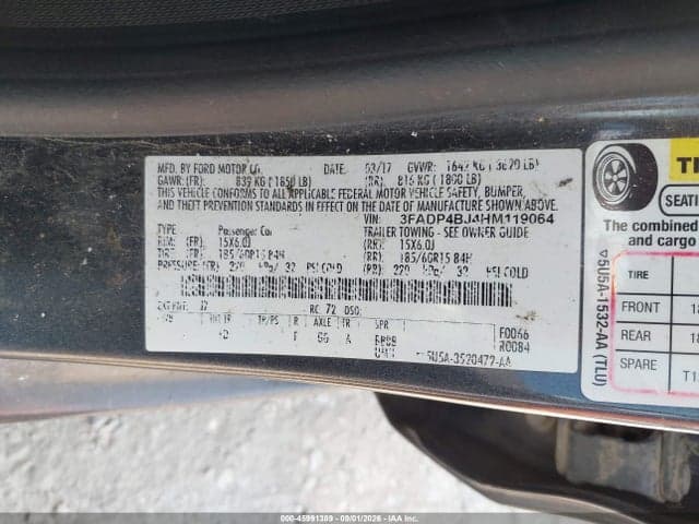 2017 FORD FIESTA SE 9