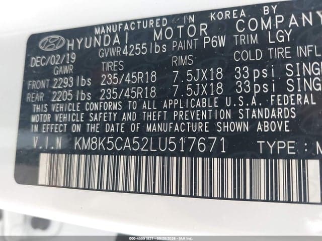 2020 HYUNDAI KONA ULTIMATE 9