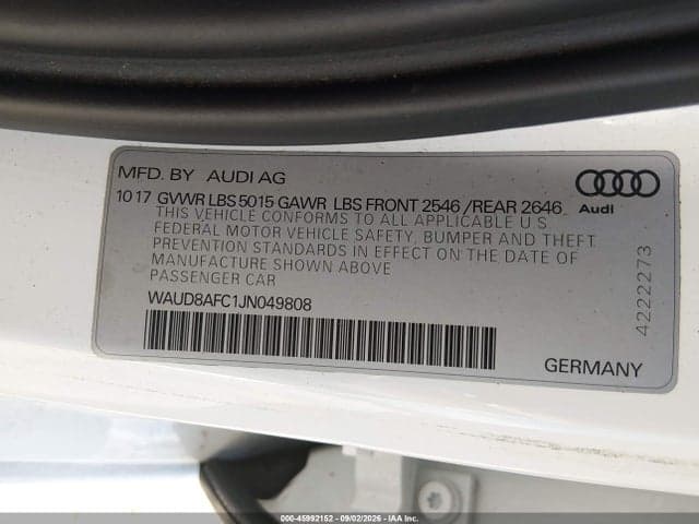 2018 AUDI A6 2.0T PREMIUM PLUS 9