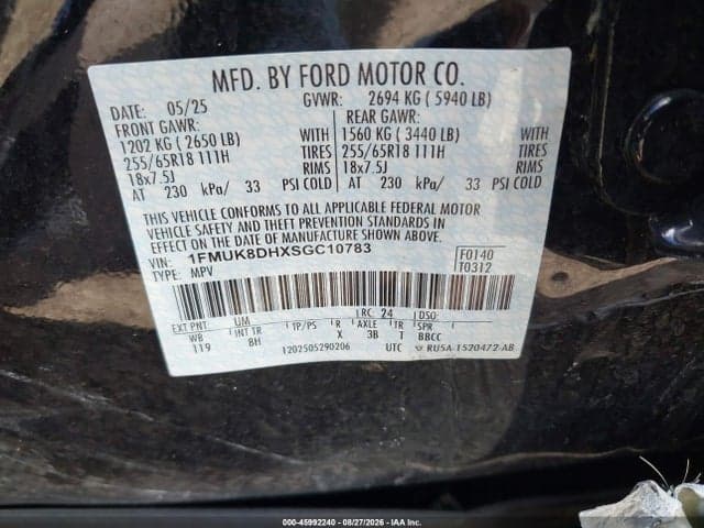 2025 FORD EXPLORER ACTIVE 9