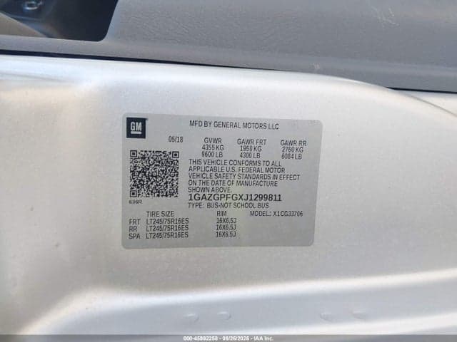 2018 CHEVROLET EXPRESS 3500 LT 9