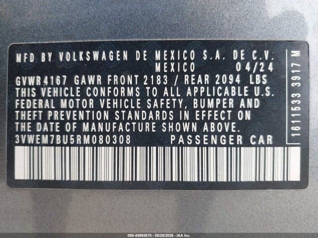 2024 VOLKSWAGEN JETTA 1.5T SE 9