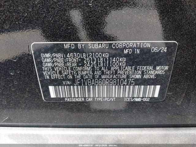2024 SUBARU WRX 9