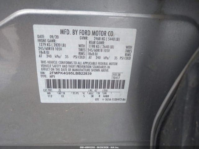 2020 FORD EDGE SE 9