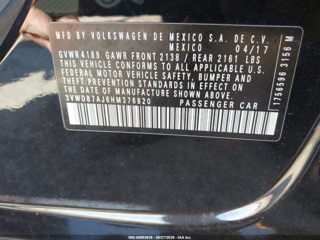 2017 VOLKSWAGEN JETTA 1.4T SE 9